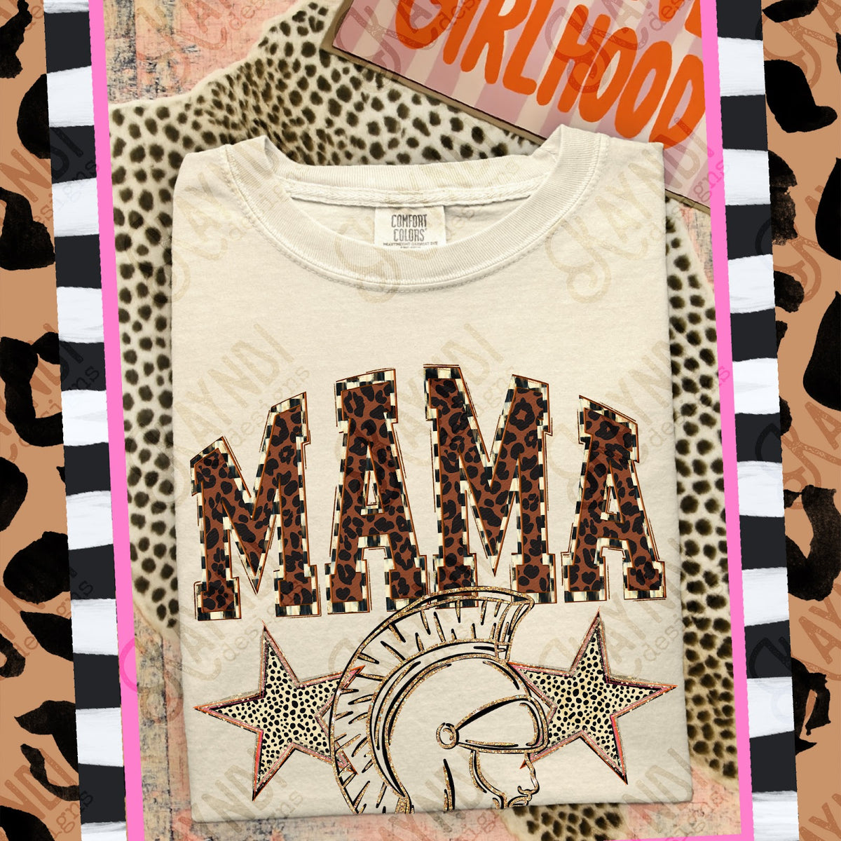 MAMA Trojans Top design mockup