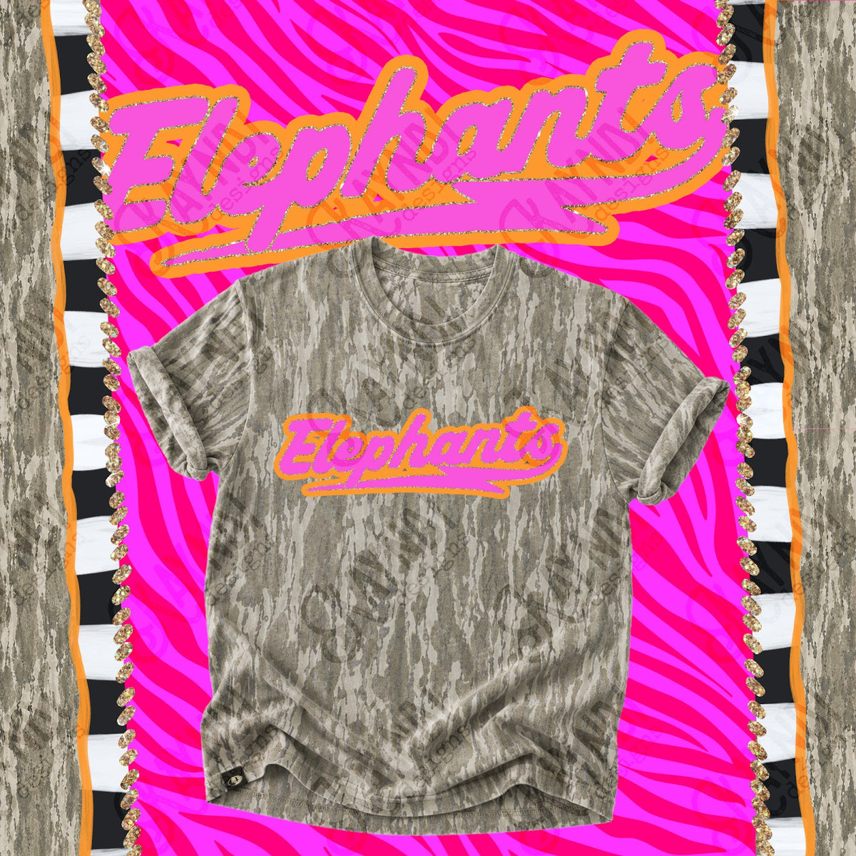 Prism Script Elephants Top