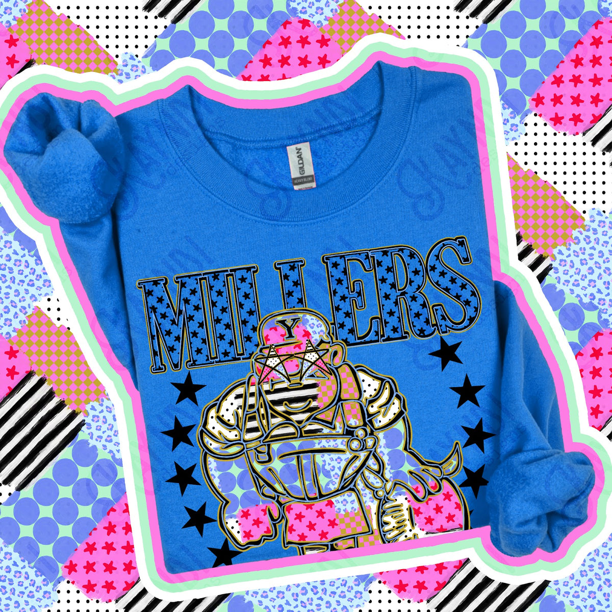 Patchwork Varisty Stars Millers 2 Top