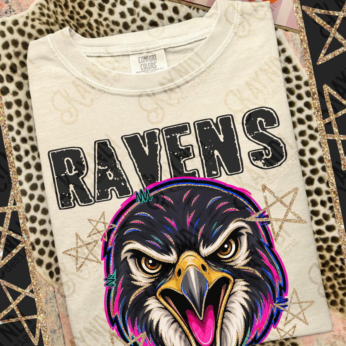 Grunge Varsity Ravens Top