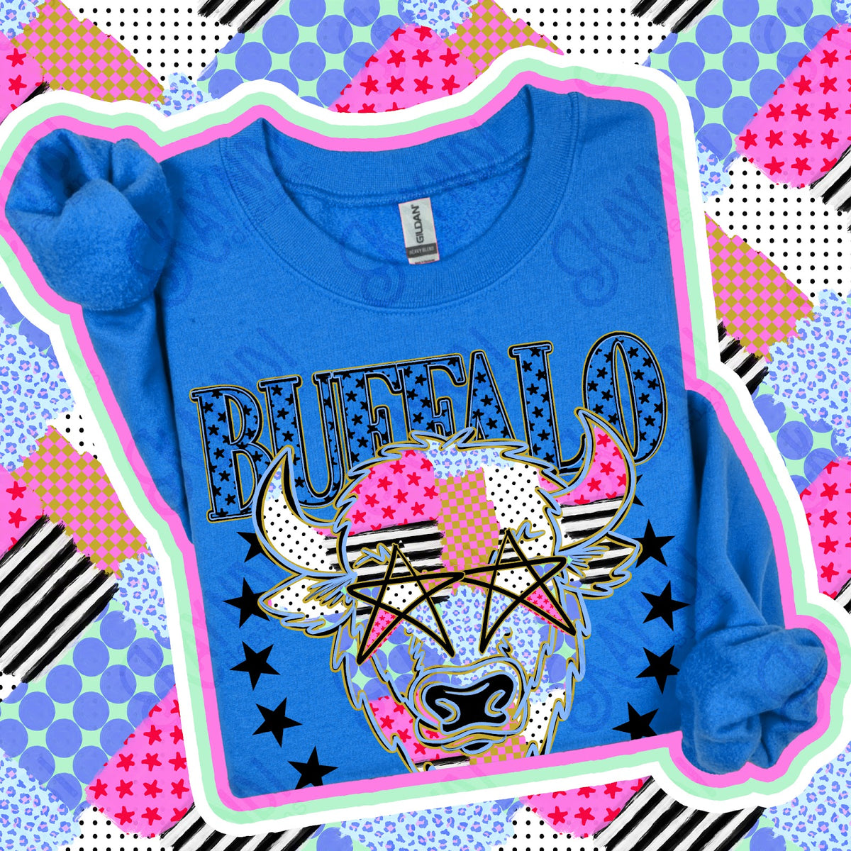 Patchwork Varisty Stars Buffalo 2 Top
