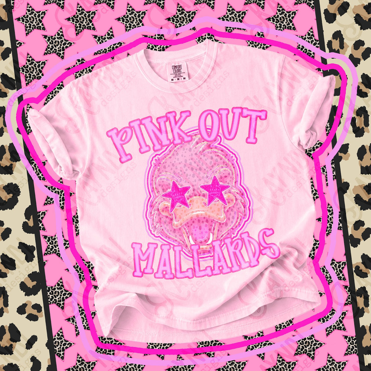 Pink Out Mallards Top design mockup