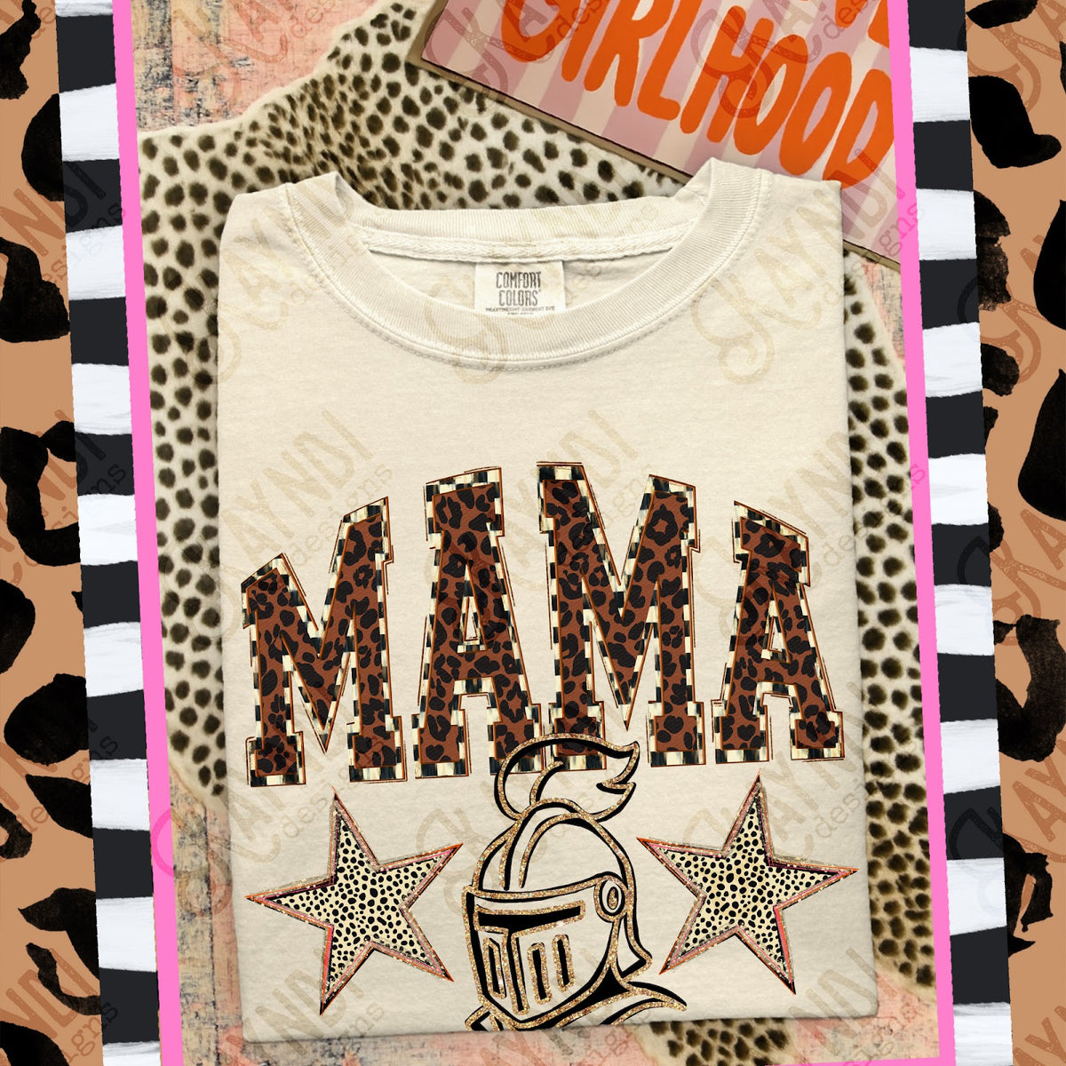 MAMA Knights Top design mockup