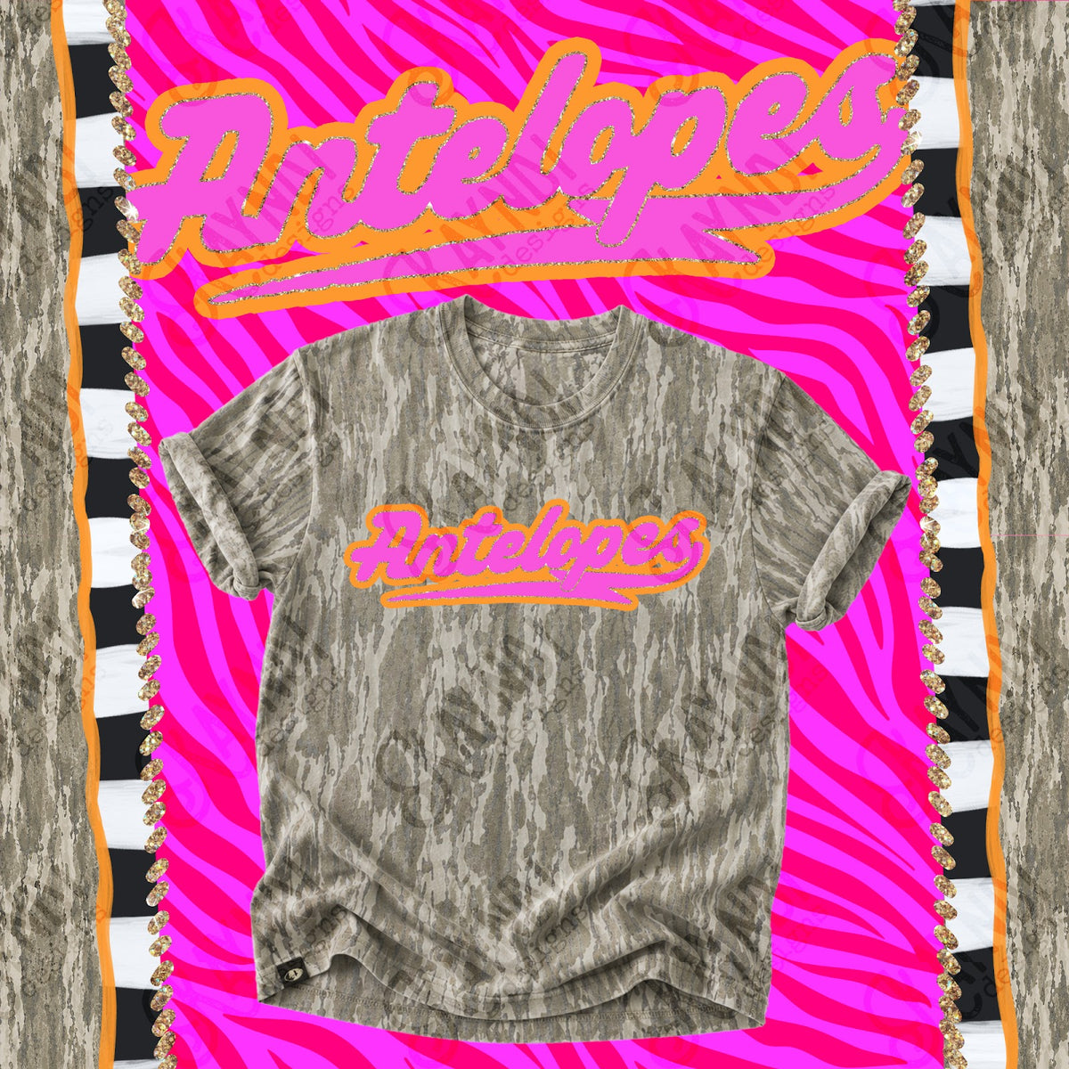 Prism Script Antelopes Top