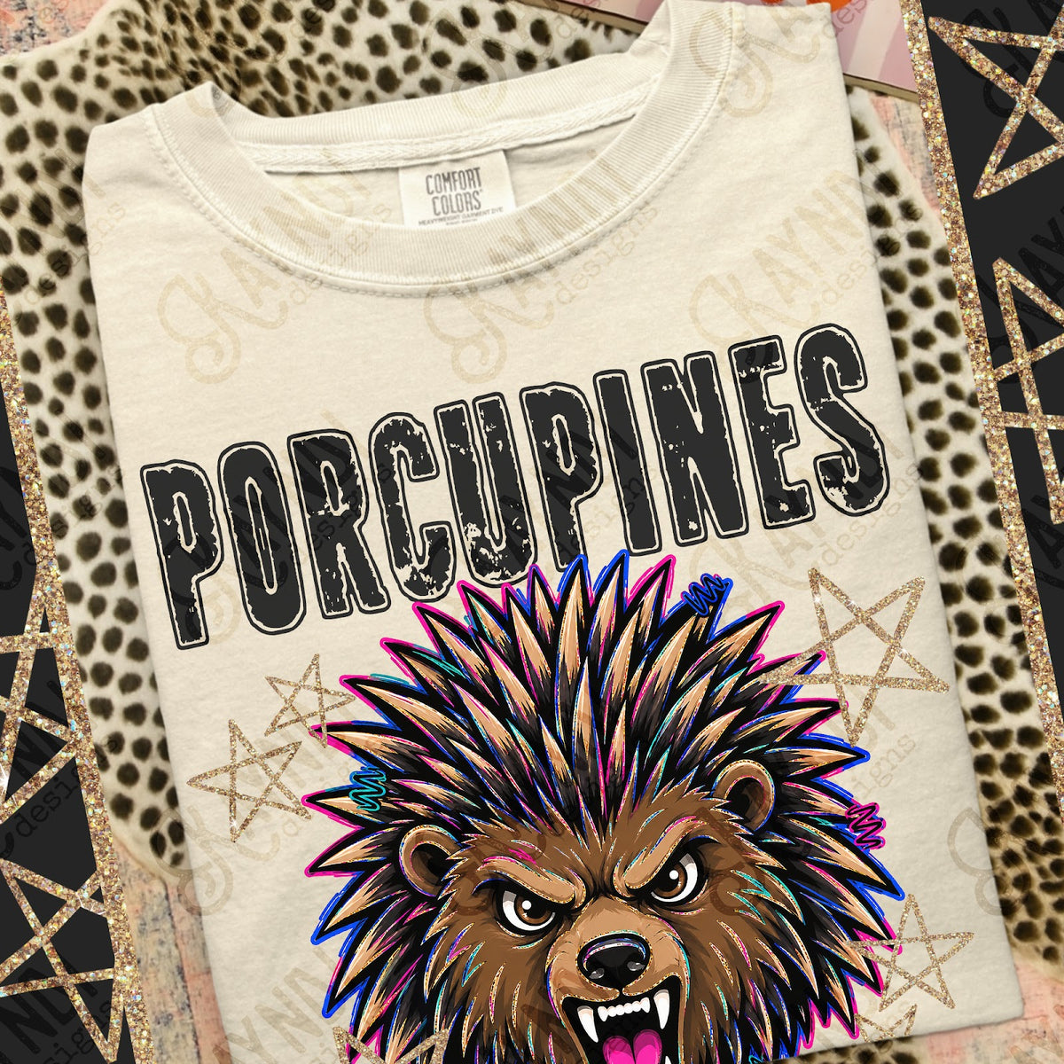 Grunge Varsity Porcupines Top