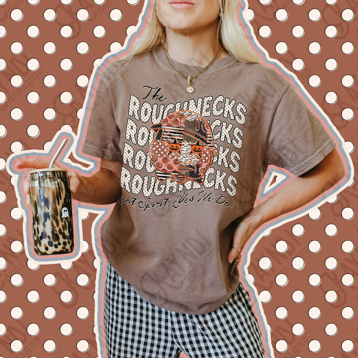 Patchwork Pumpkin Spirit Roughnecks Top