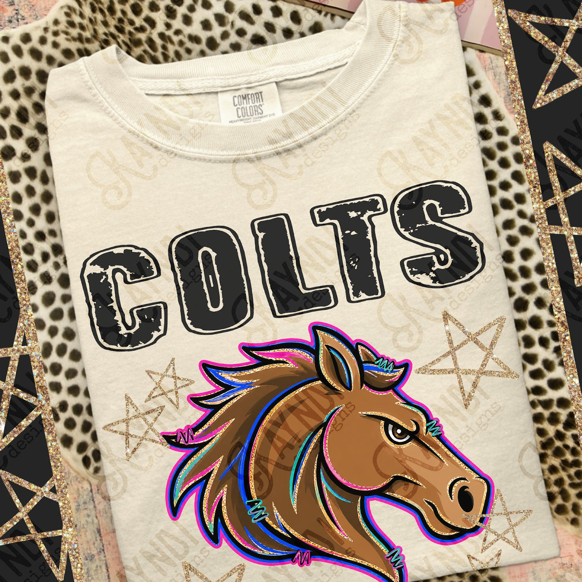 Grunge Varsity Colts 8 Top