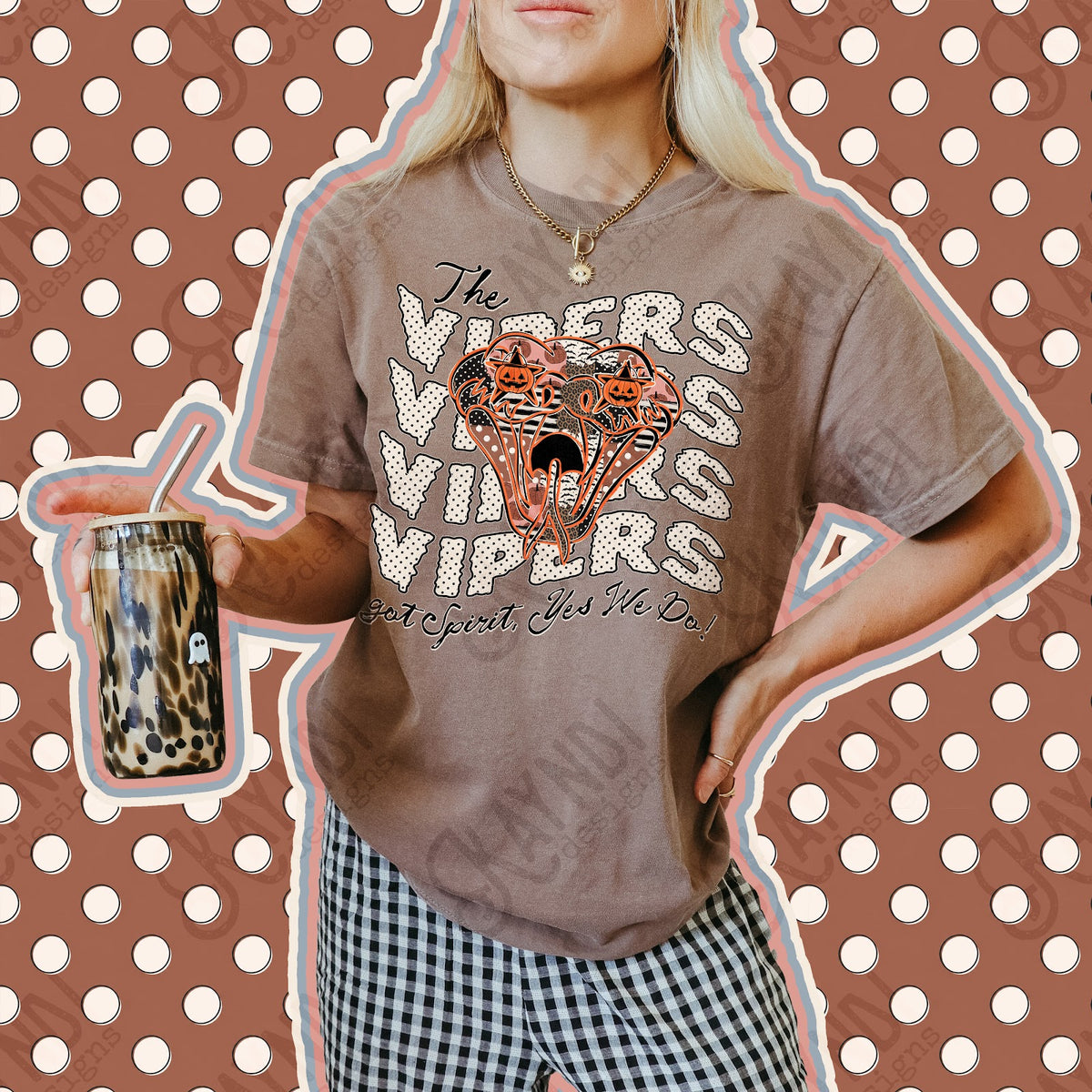 Patchwork Pumpkin Spirit Vipers Top