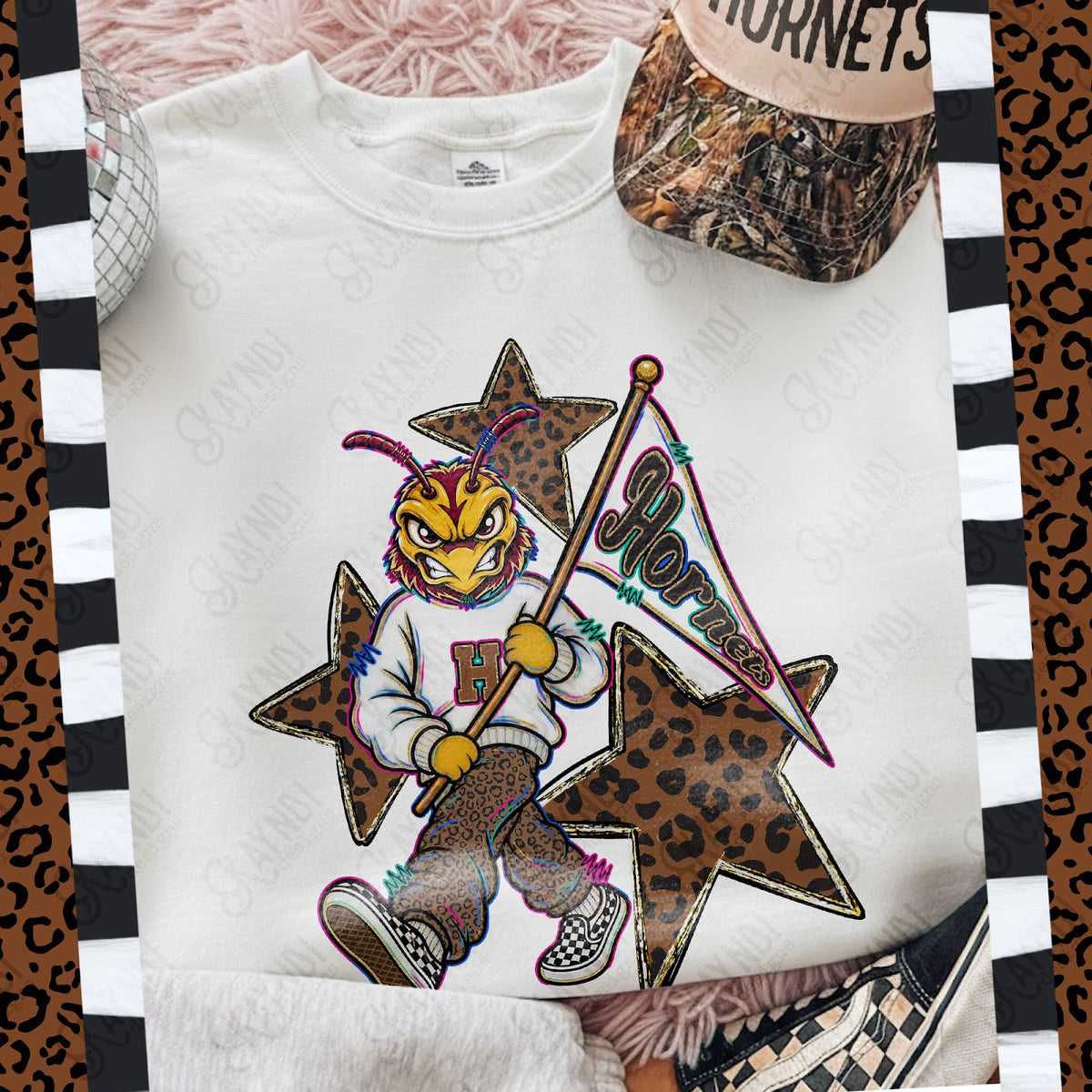 Leopard Sweats Hornets 4 Top