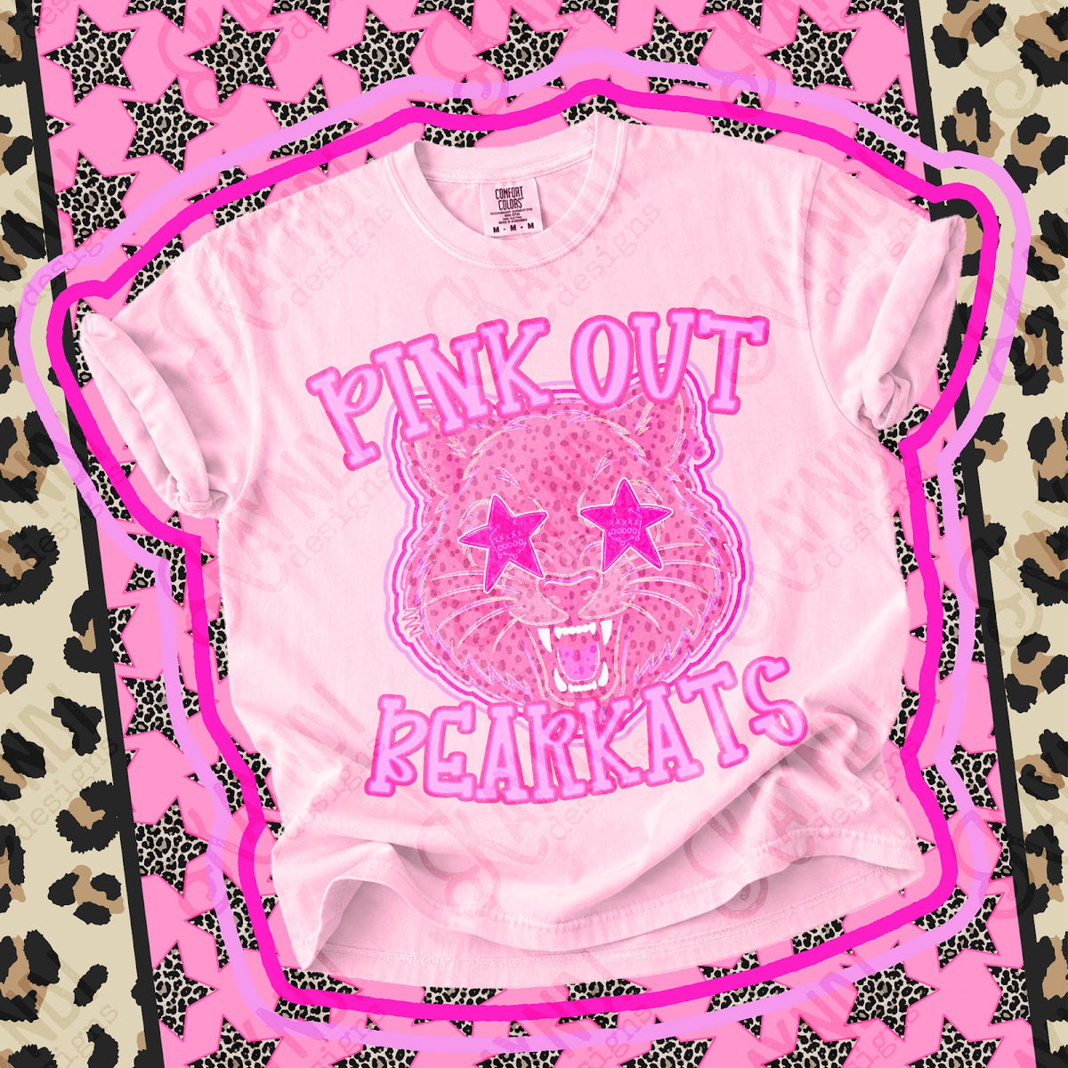 Pink Out Bearkats Top design mockup