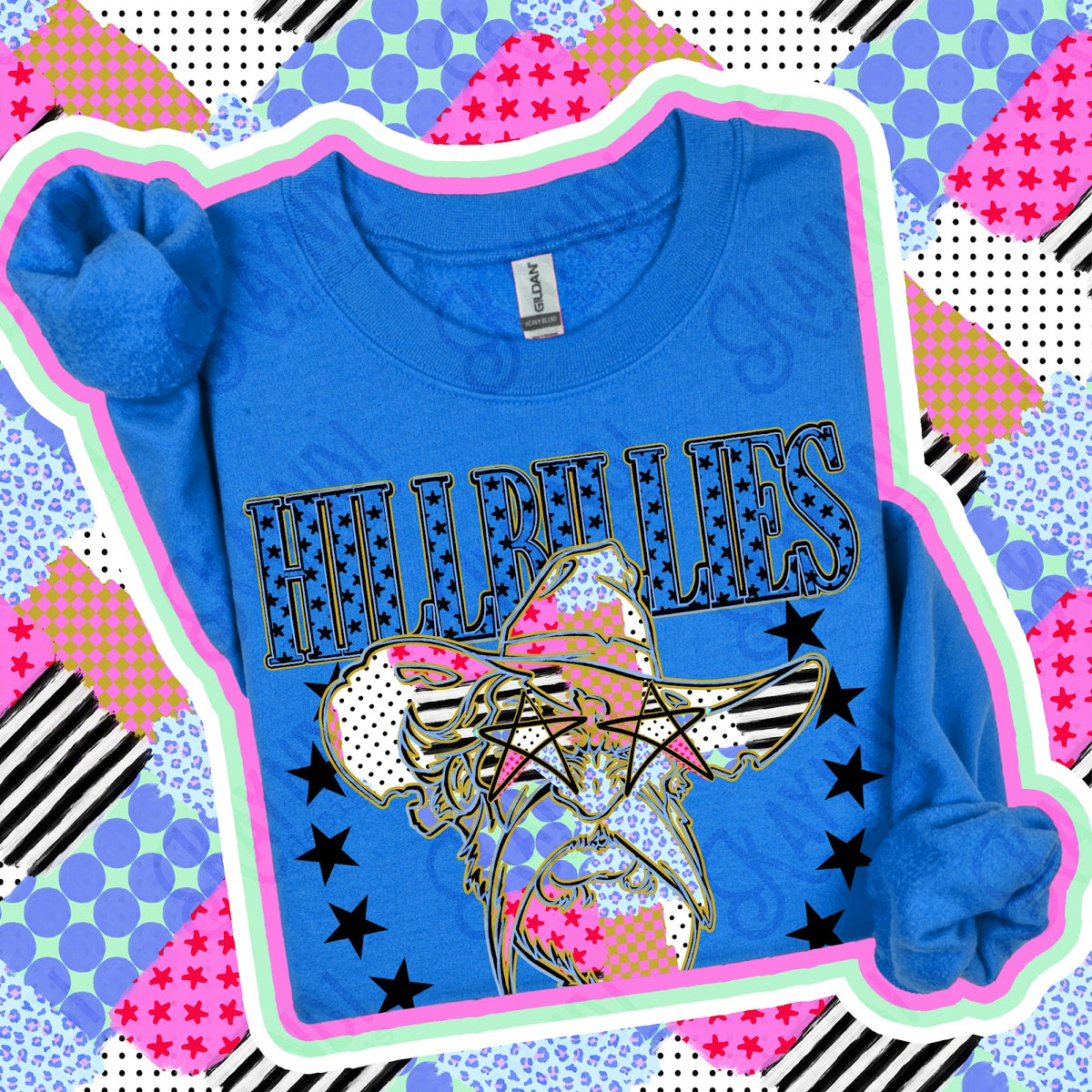 Patchwork Varisty Stars Hillbillies Top