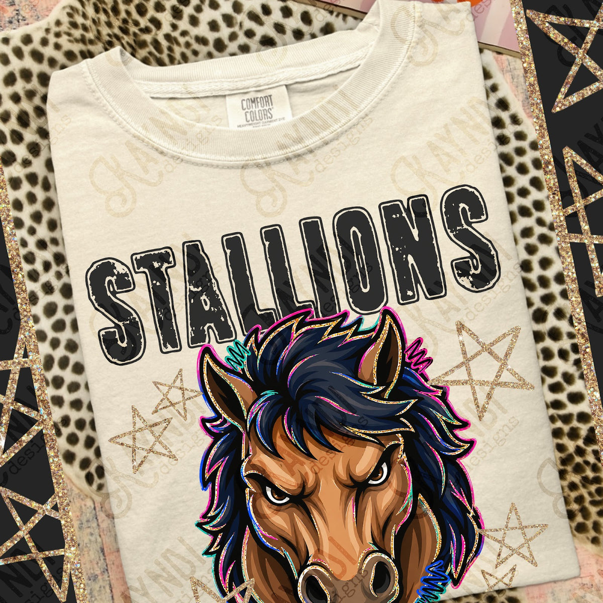 Grunge Varsity Stallions 4 Top