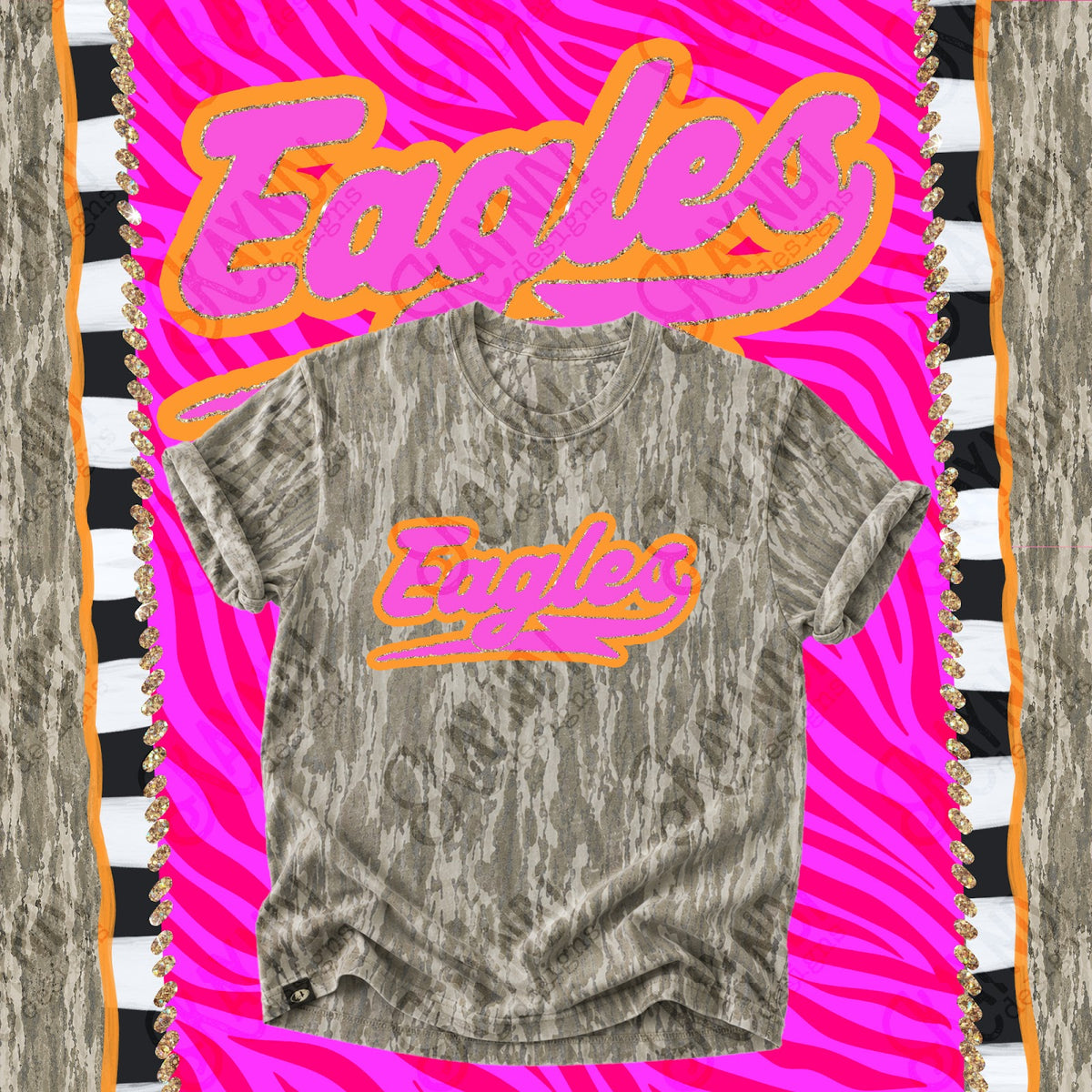 Prism Script Eagles Top