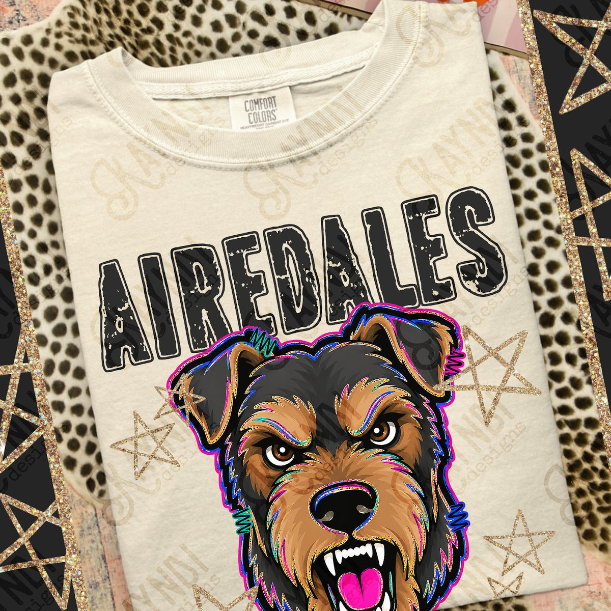 Grunge Varsity Airedales 2 Top