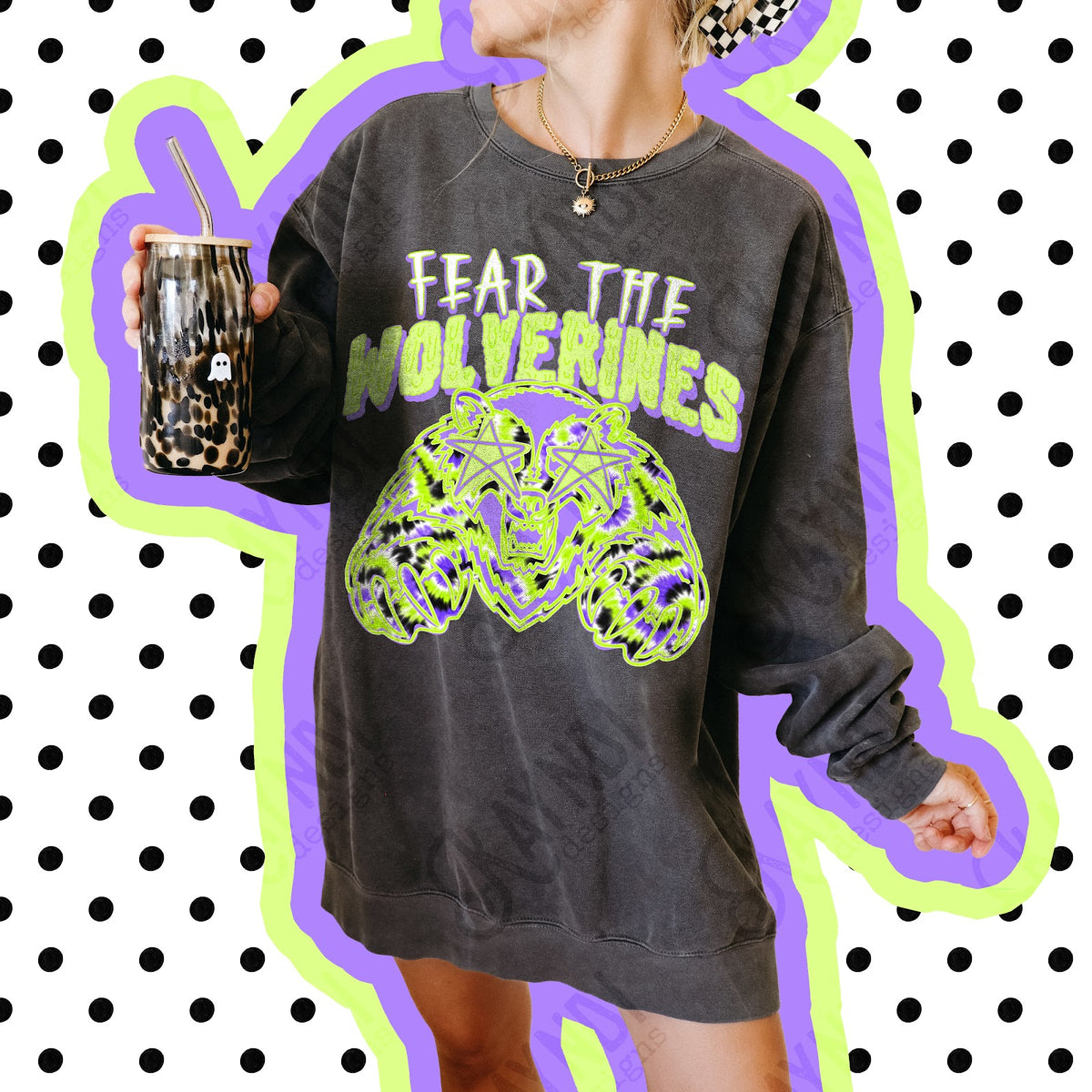 Fear the Wolverines Top apparel mockup