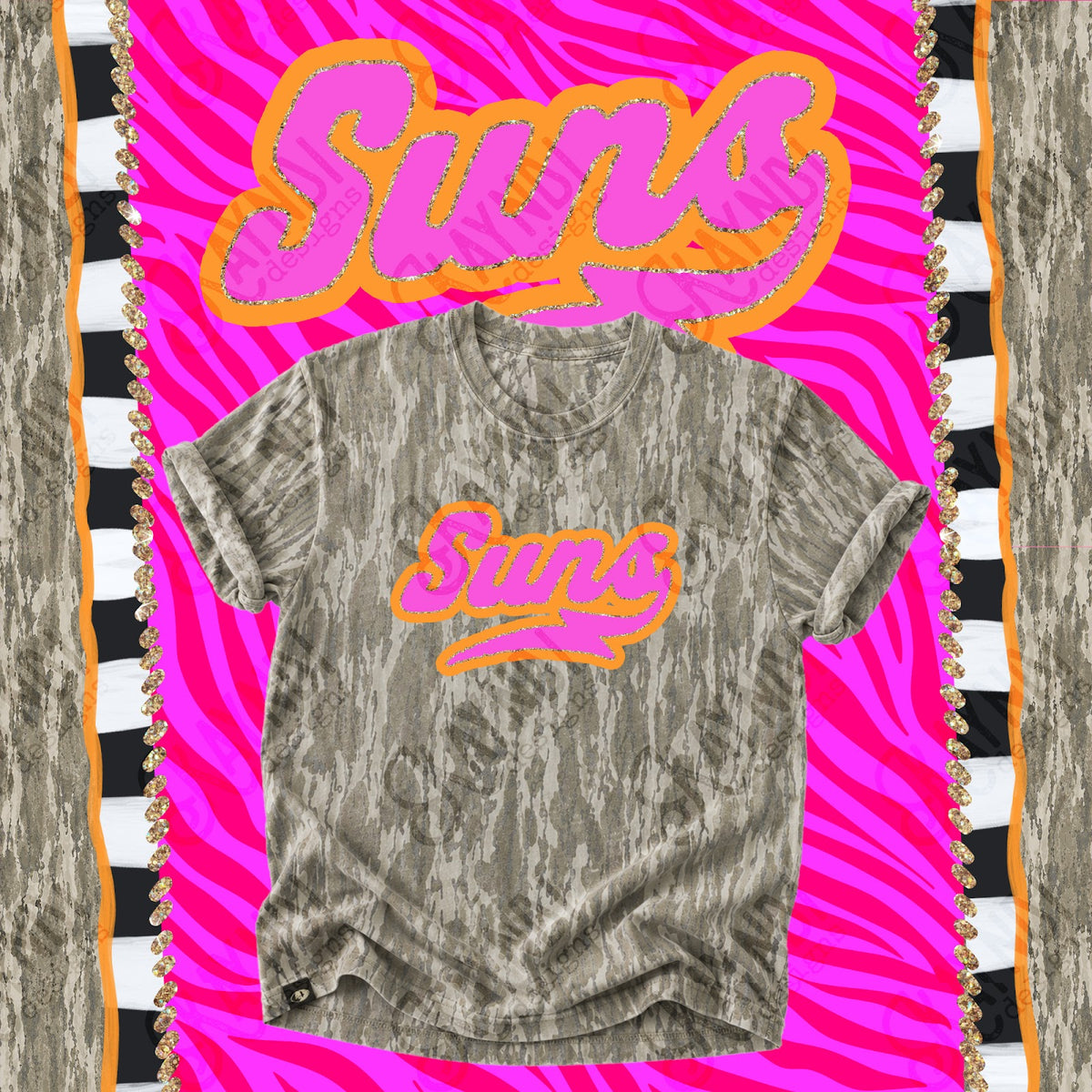 Prism Script Suns Top