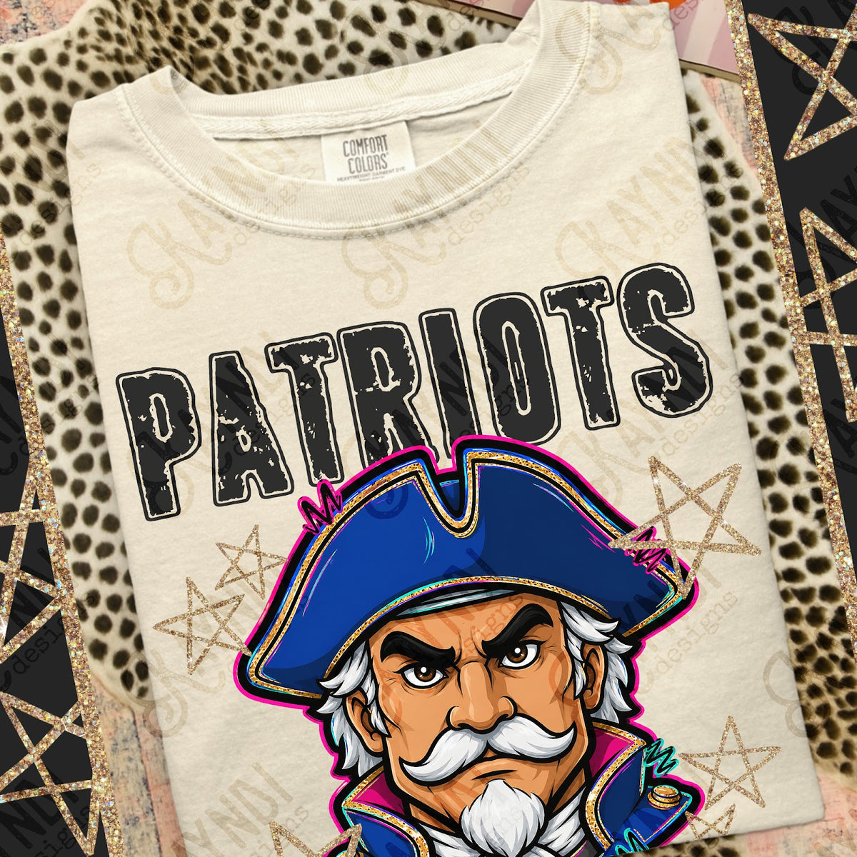 Grunge Varsity Patriots 3 Top