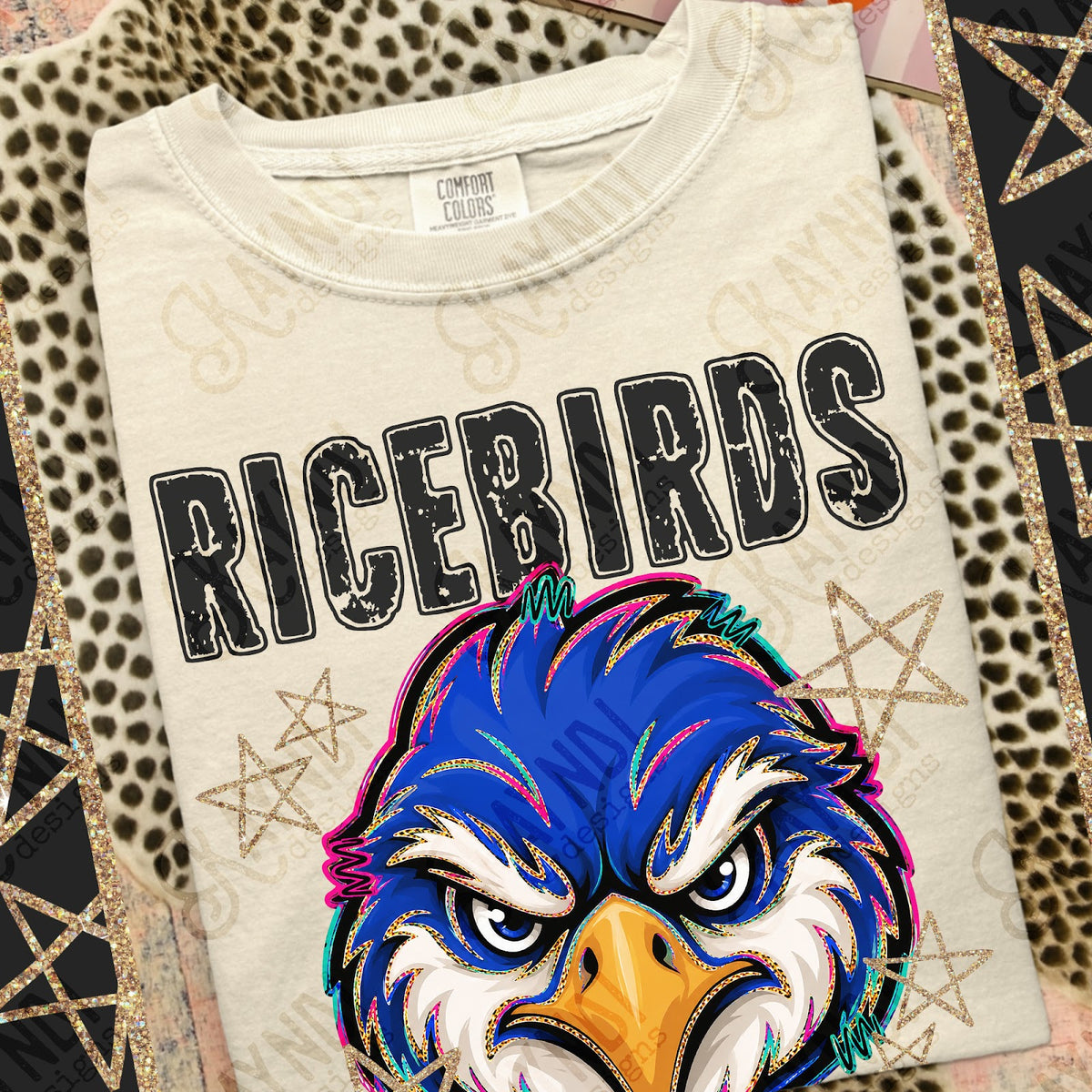 Grunge Varsity Ricebirds Top