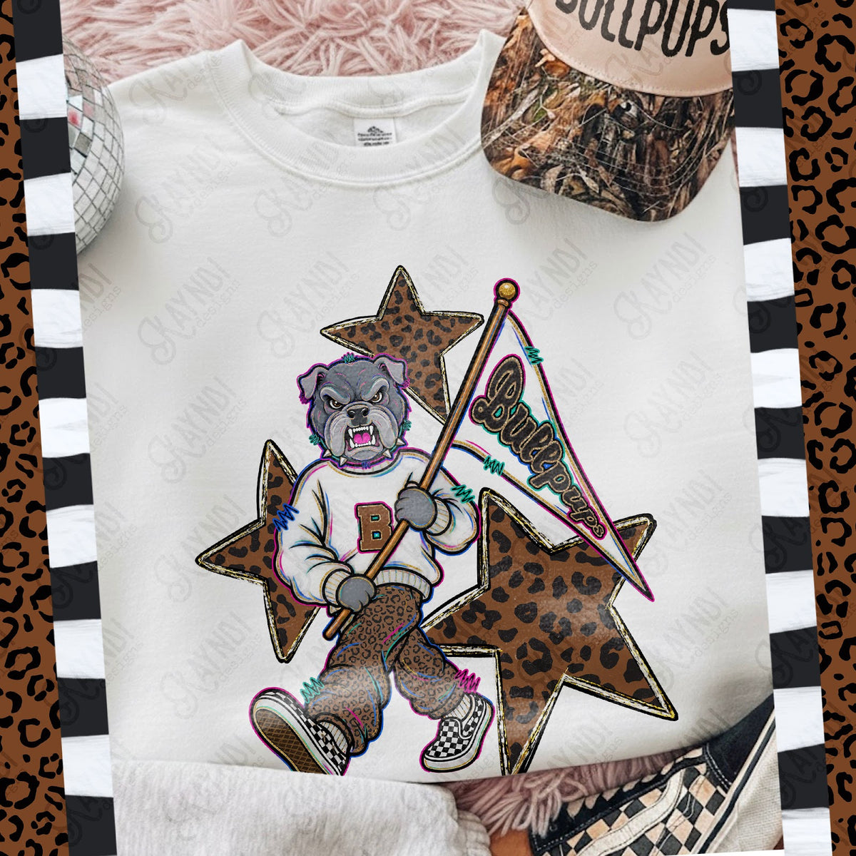 Leopard Sweats Bullpups 2 Top