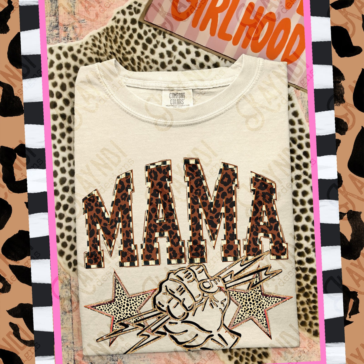 MAMA Haymakers Top design mockup