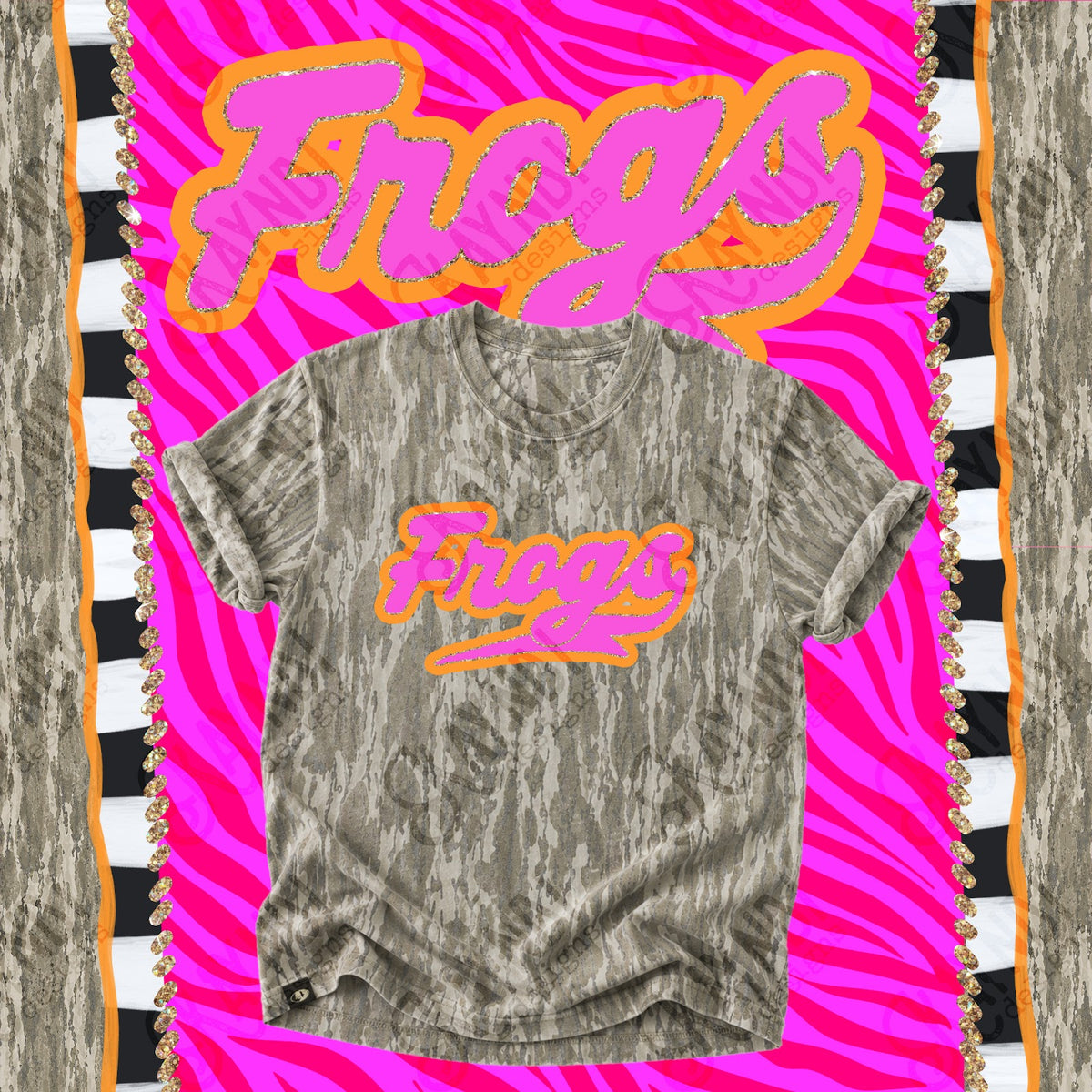 Prism Script Frogs Top