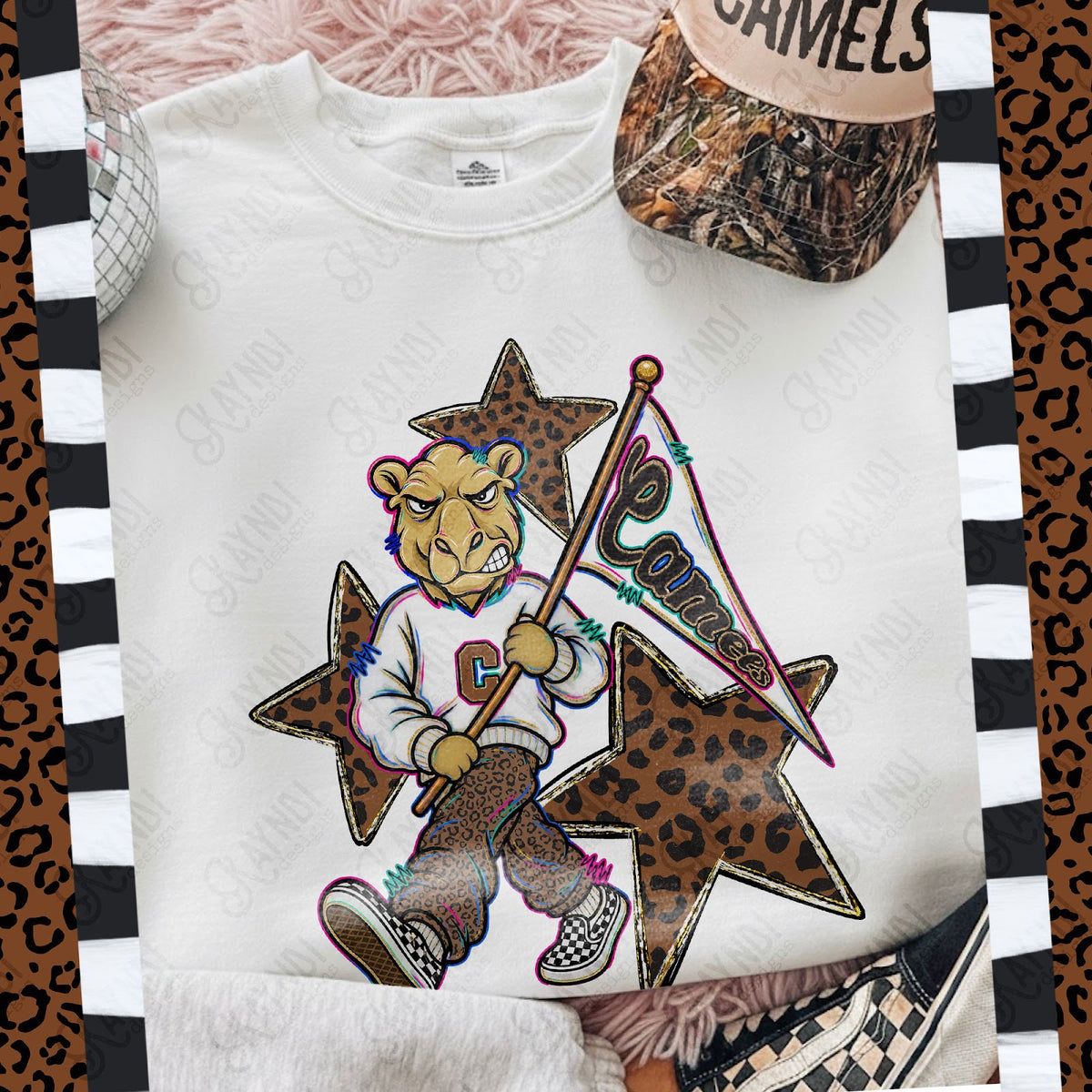 Leopard Sweats Camels Top