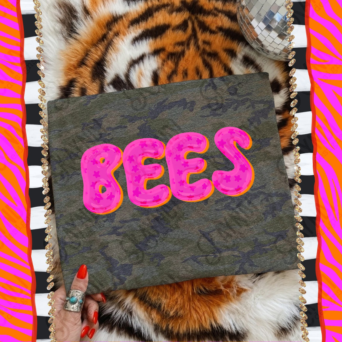 Bubble Stars Bees Top