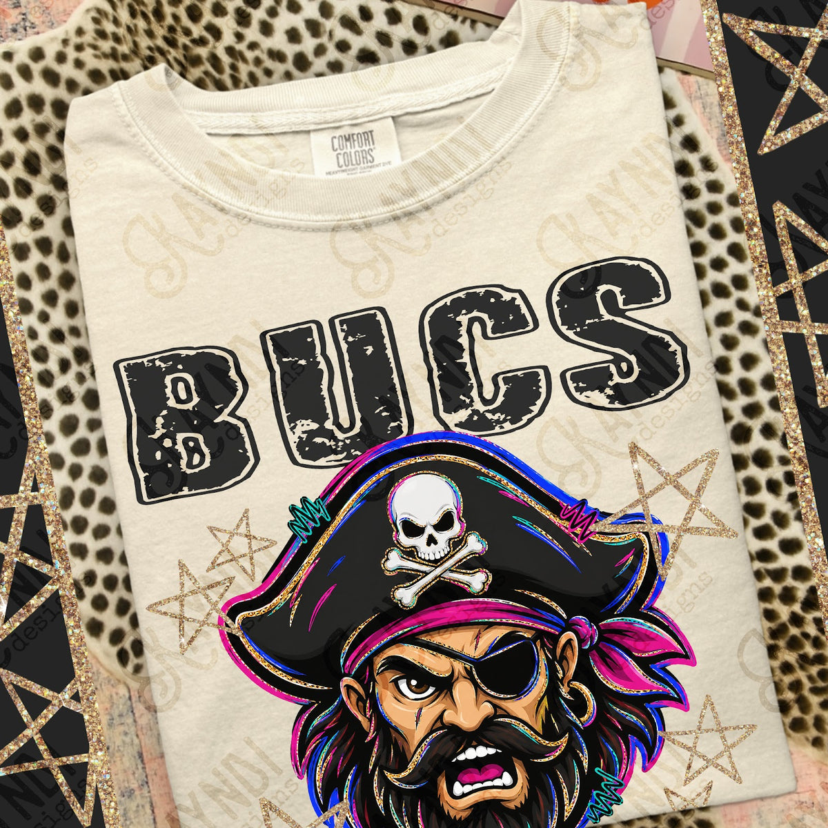 Grunge Varsity Bucs Top