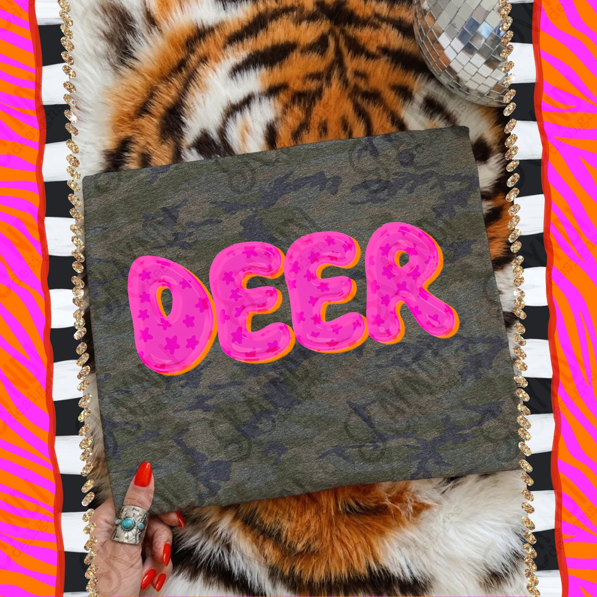 Bubble Stars Deer Top
