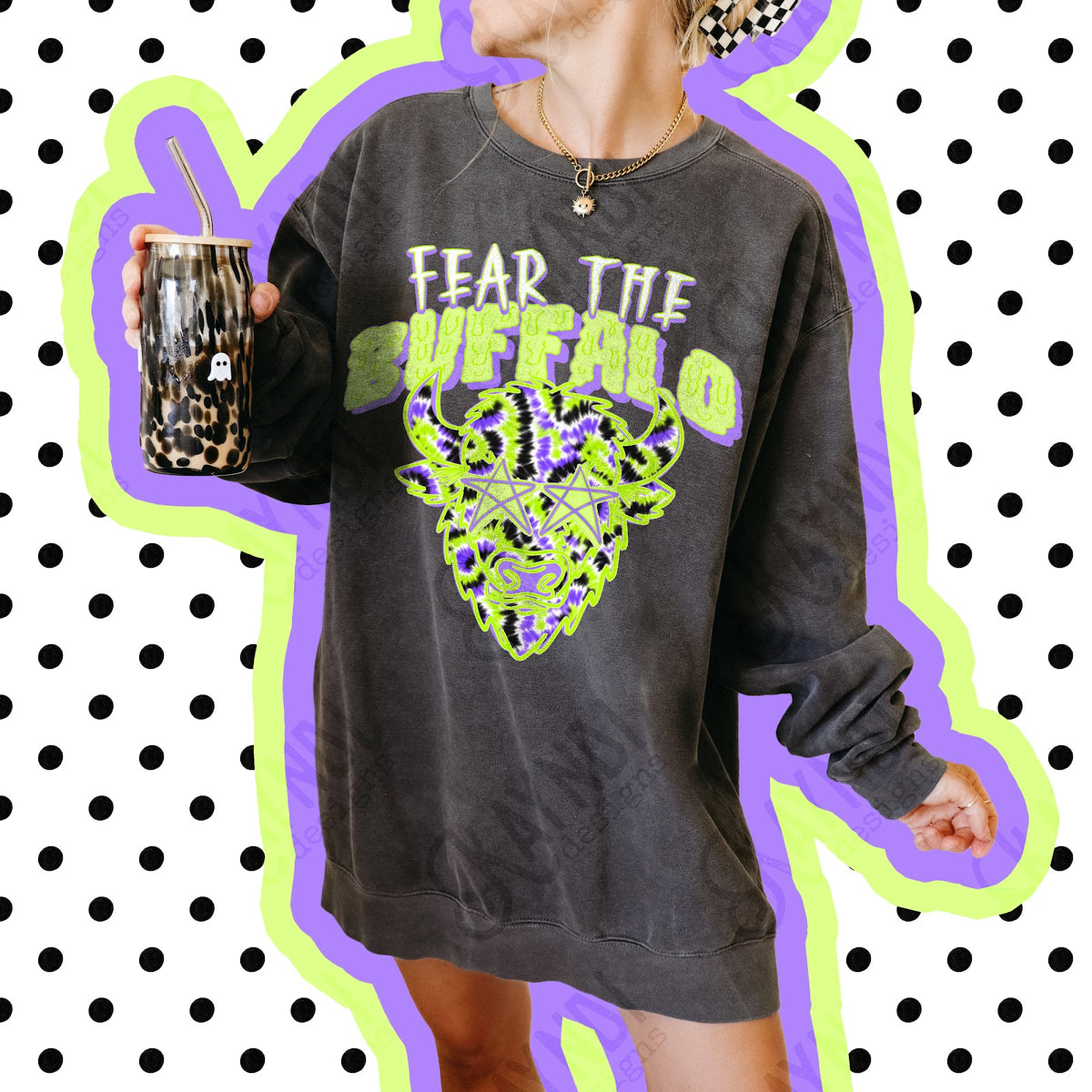 Fear the Buffalo 2 Top apparel mockup