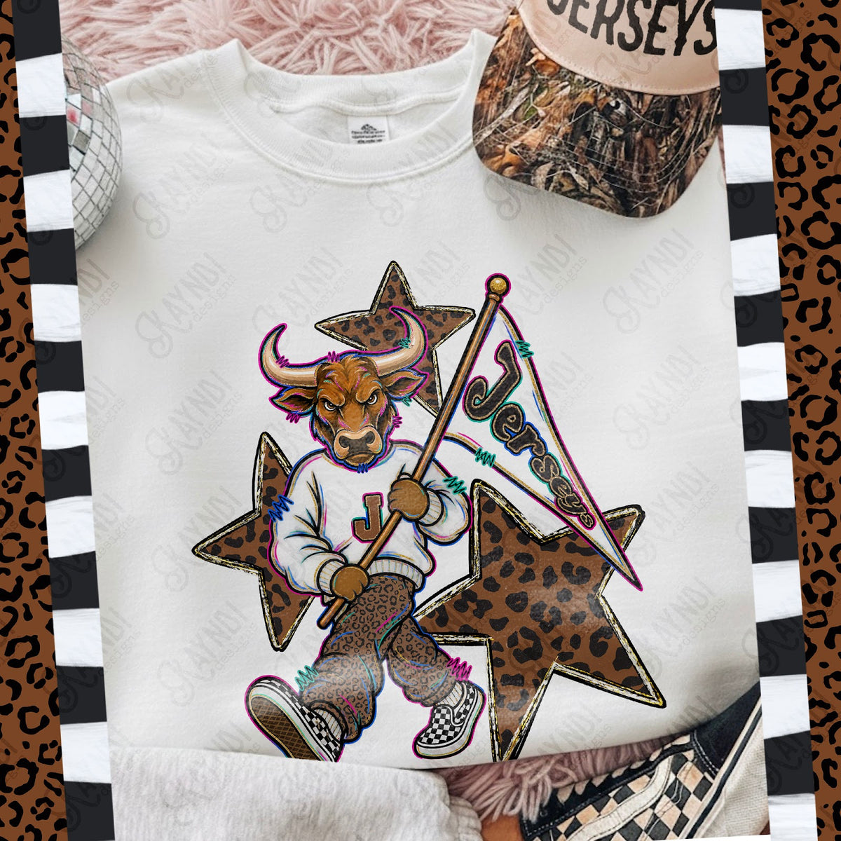 Leopard Sweats Jerseys Top