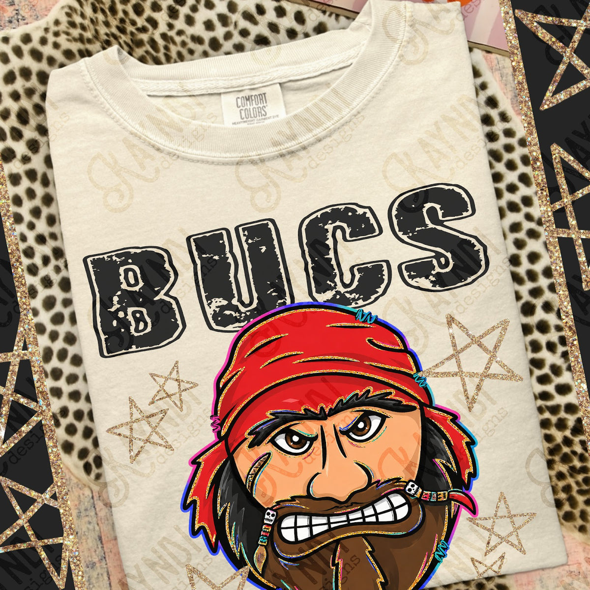 Grunge Varsity Bucs 2 Top