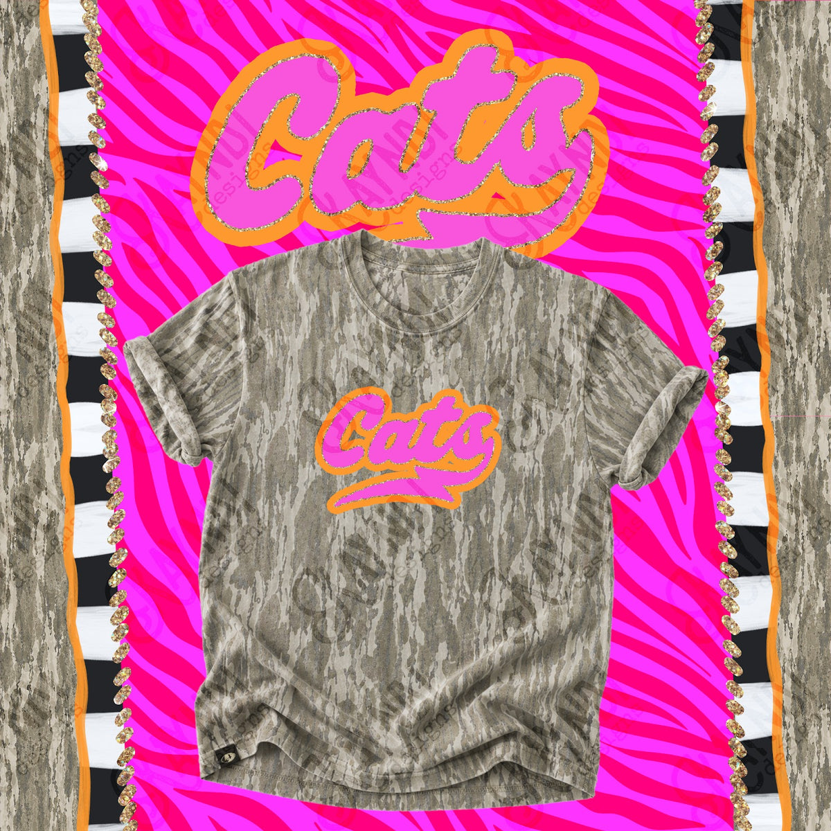 Prism Script Cats Top