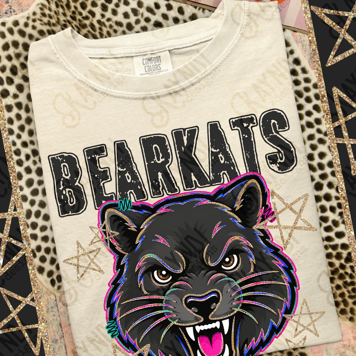 Grunge Varsity Bearkats Top