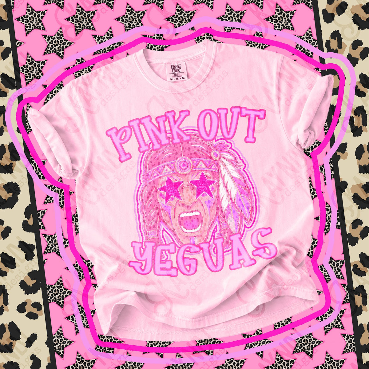 Pink Out Yeguas 3 Top design mockup