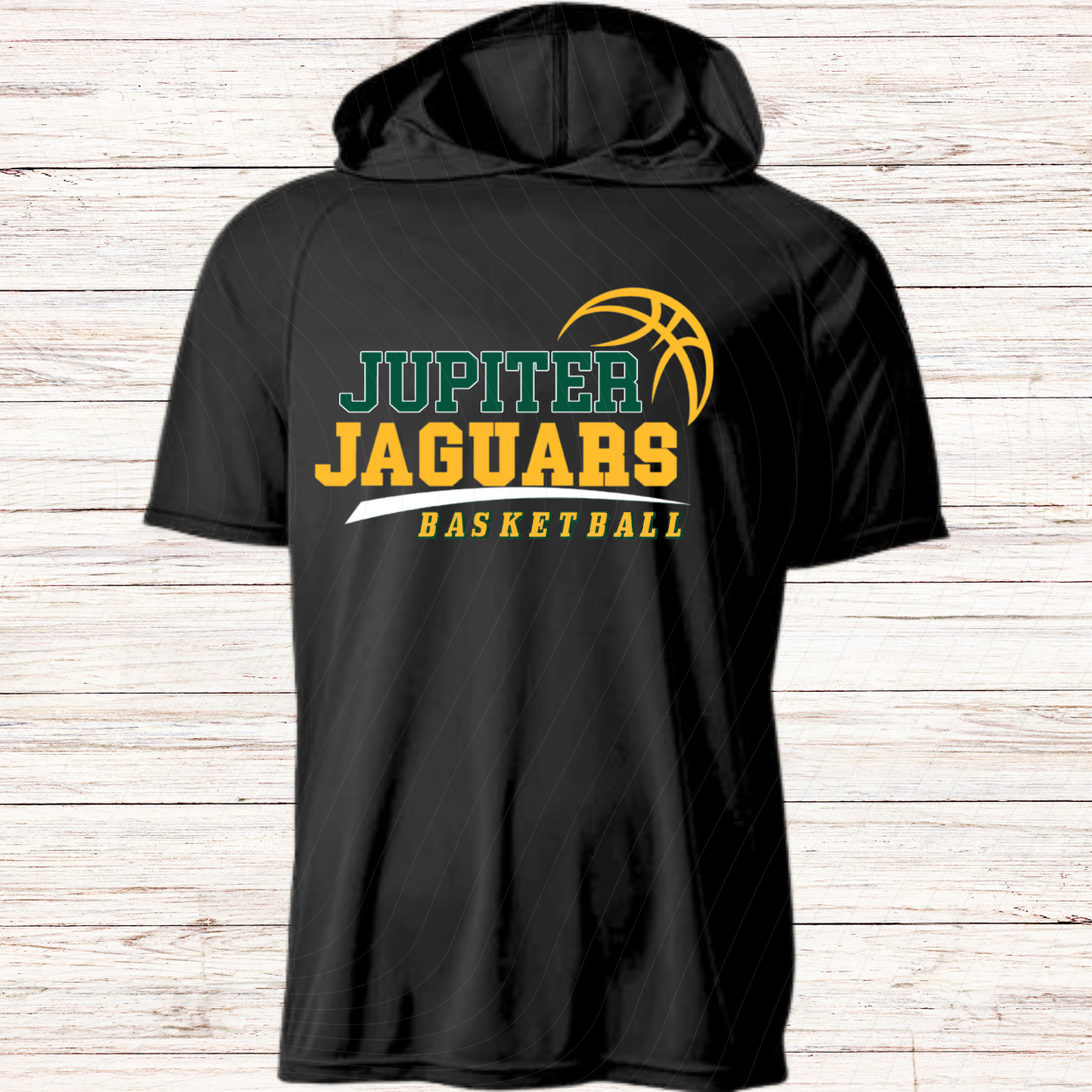 Jupiter Jaguars Basketball -Design C-Dri Fit Short Sleeve w/ Hood