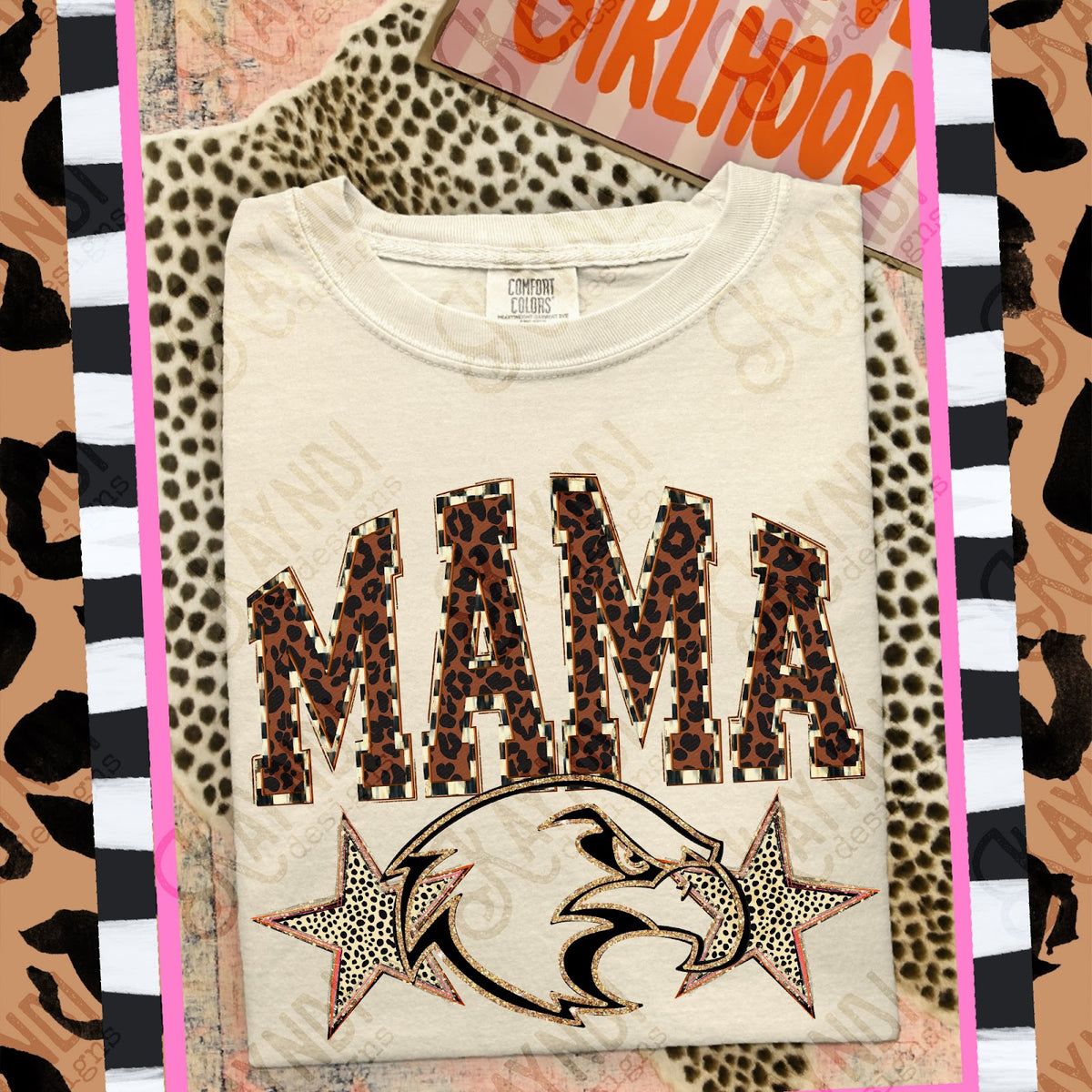 MAMA Raptors Top design mockup