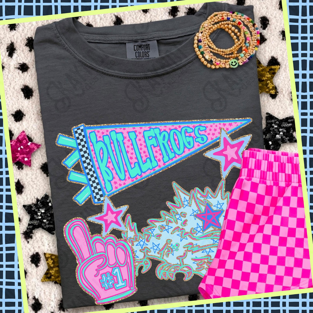 Doodle Star Mascots Bullfrogs Top