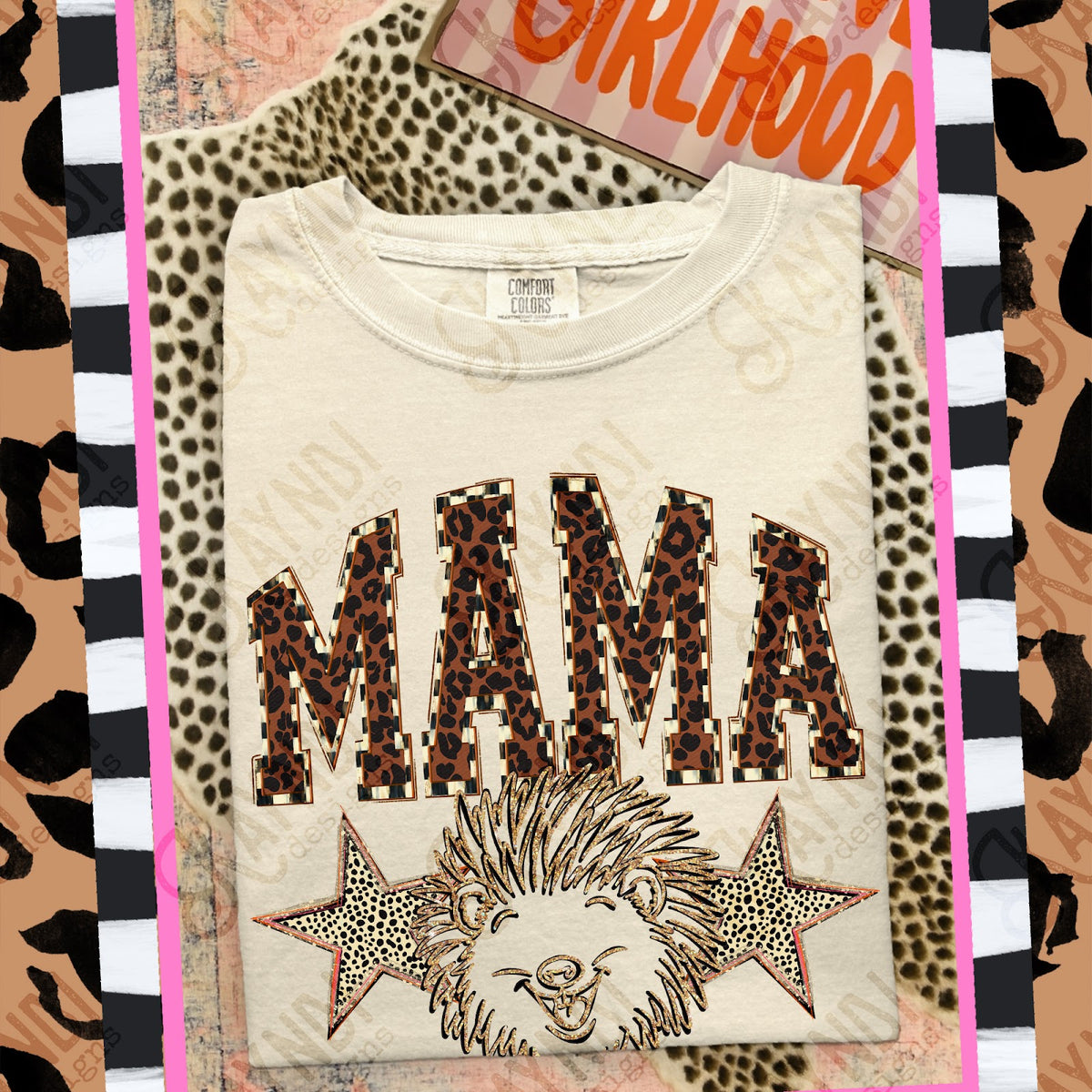 MAMA Porcupines Top design mockup