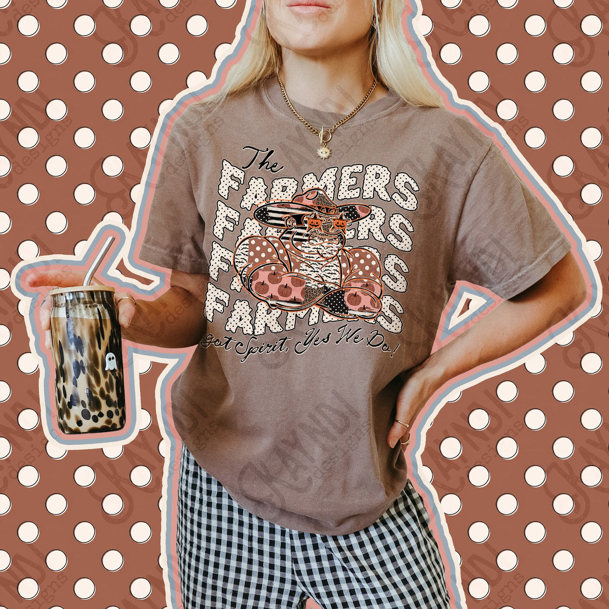 Patchwork Pumpkin Spirit Farmers Top