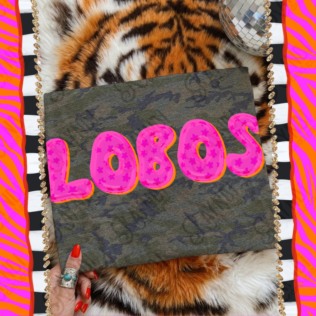 Bubble Stars Lobos Top