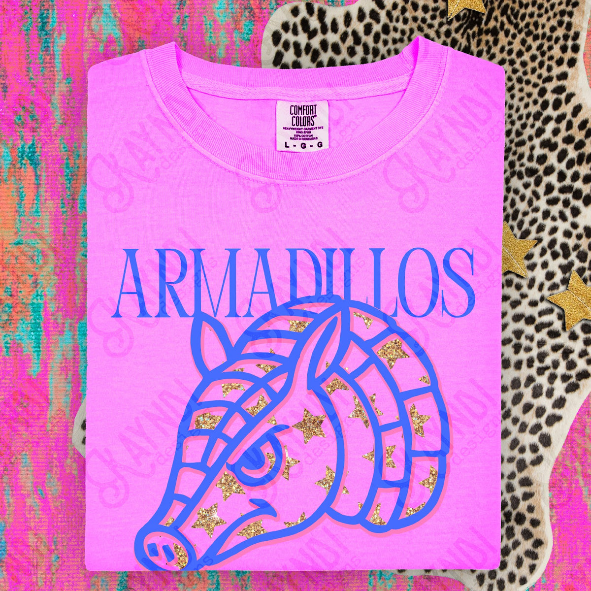 Glitter Star Mascots Armadillos Top