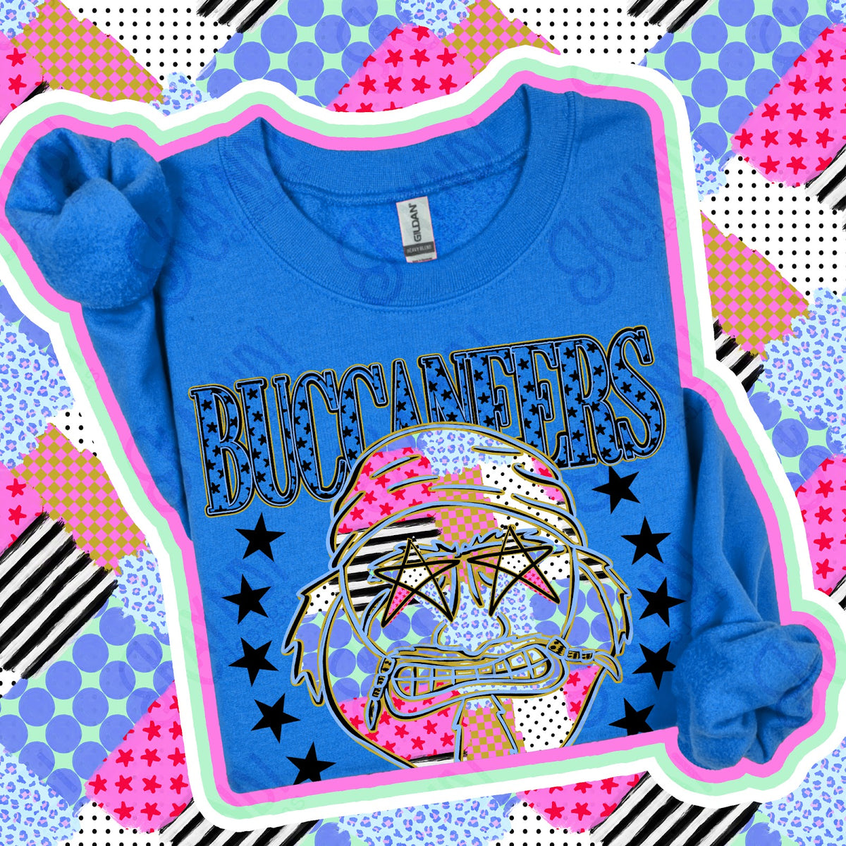 Patchwork Varisty Stars Buccaneers Top