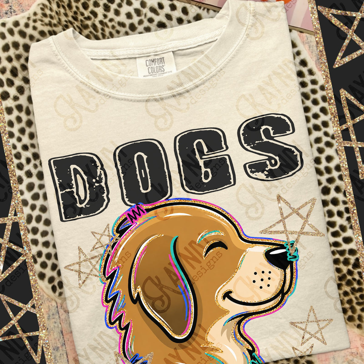 Grunge Varsity Dogs Top