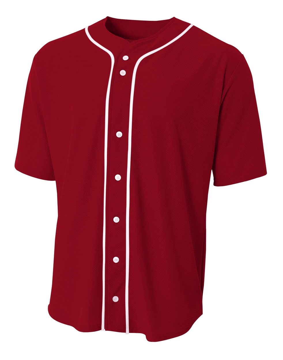 CUSTOM JERSEY-Short Sleeve Full Button Baseball Top
