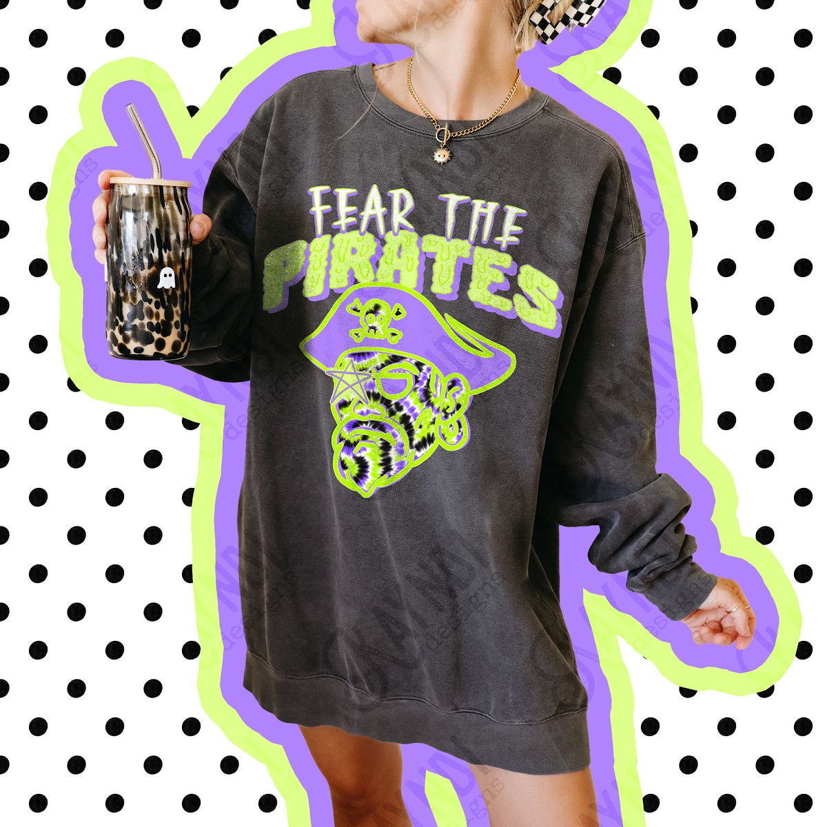 Fear the Pirates Top apparel mockup
