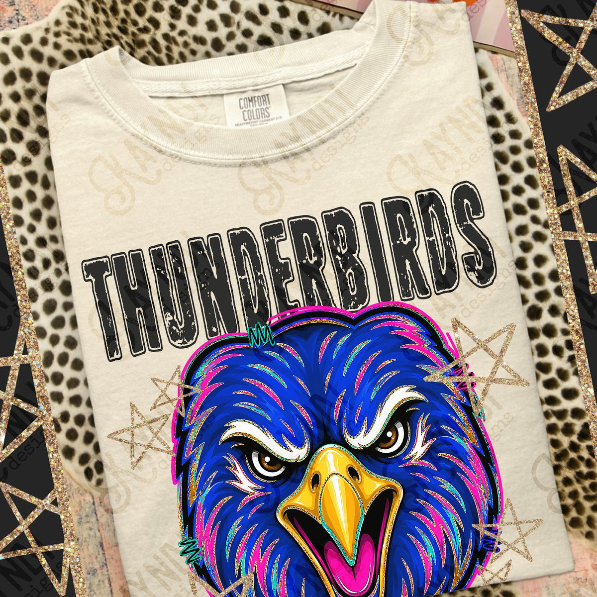 Grunge Varsity Thunderbirds 2 Top