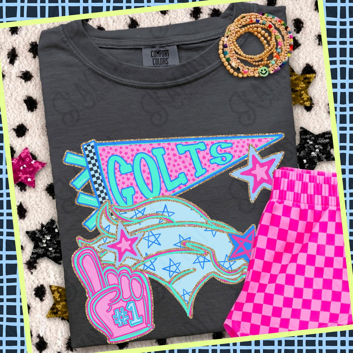 Doodle Star Mascots Colts Top