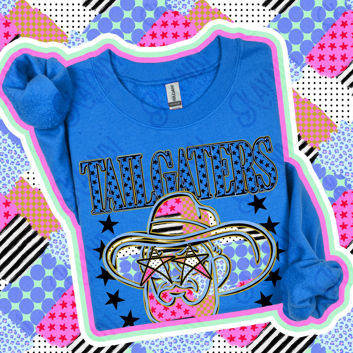 Patchwork Varisty Stars Tailgaters Top