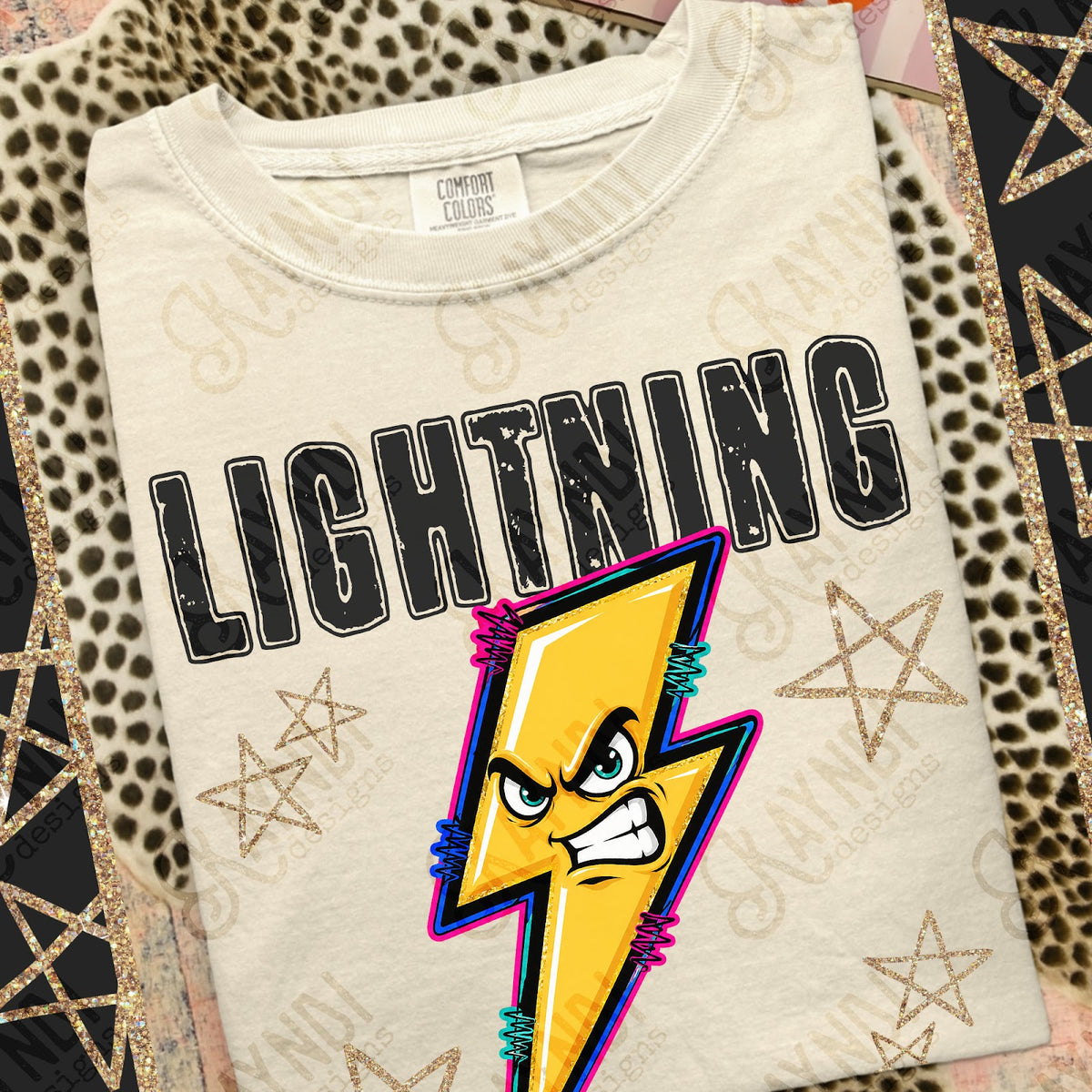 Grunge Varsity Lightning Top